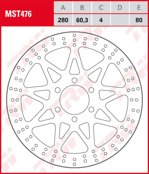 TRW Bremsscheibe starr MST476