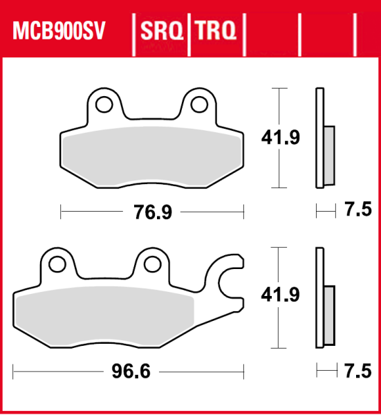 TRW Scheibenbremsbelag MCB900SV