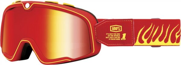 100% Goggle Barstow Death Spray - Mirror Red Lens rot-gelb