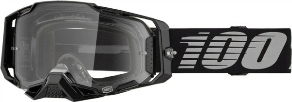 100% Armega Goggle Black - Clear Lens schwarz