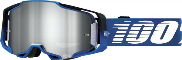 100% Armega Goggle Rockchuck - Mirror Silver blau-schwarz