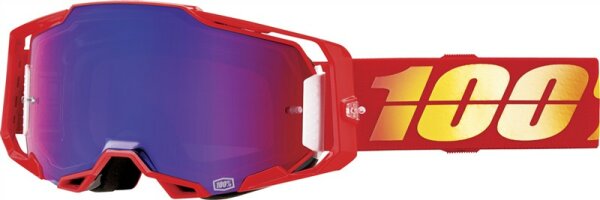100% Armega Goggle Nuketown - Mirror Red/Blue Lens rot