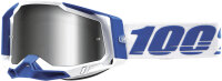 100% Goggle Racecraft 2 Isola - Mirror Silver blau-weiss
