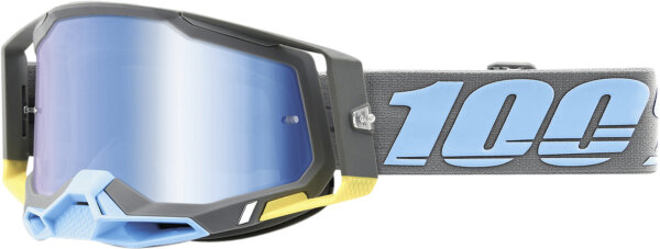 100% Goggle Racecraft 2 Trinidad - Mirror Blue grau-blau-gelb