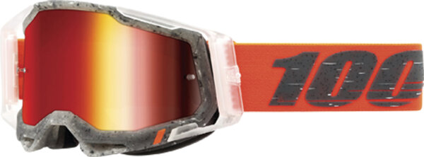 100% Goggle Racecraft 2 Schrute - Mirror Red grau-orange