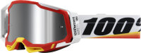 100% Goggle Racecraft 2 Arsham Red -Mirror Silver Flash...