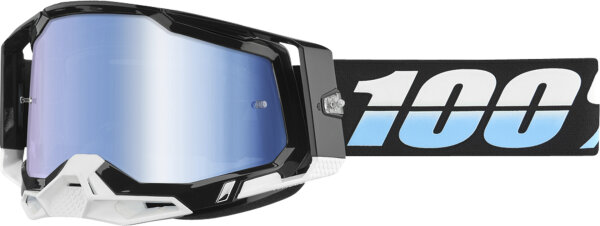 100% Goggle Racecraft 2 Arkana - Mirror Blue Lens schwarz-weiss
