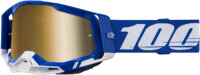 100% Goggle Racecraft 2 Blue - Mirror True Gold Lens blau