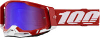 100% Goggle Racecraft 2 Red - Mirror Red/Blue Lens rot-weiss