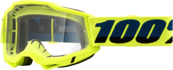 100% Goggle Accuri 2 Fluo Yellow - Clear Lens gelb