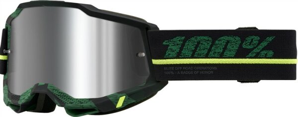 100% Goggle Accuri 2 Overlord - Mirror Silver grün-schwarz