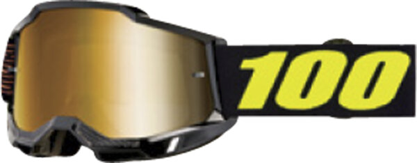 100% Goggle Accuri 2 Fairbanks - Mirror True Gold Lens schwarz