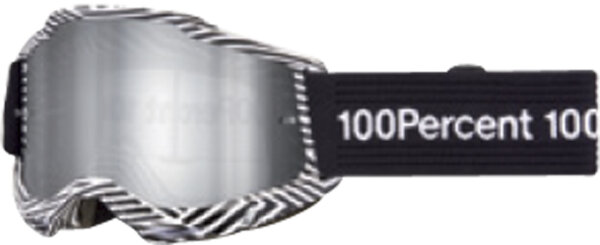 100% Goggle Accuri 2 Samba - Mirror Silver Lens schwarz-weiss