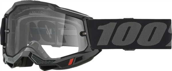 100% Goggle Accuri 2 Enduro Moto Black - Clear Lens schwarz