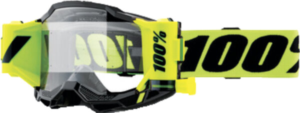 100% Goggle Accuri 2 Forecast Neon Yellow - Clear Lens schwarz-gelb