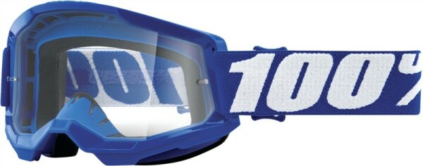 100% Goggle Strata 2 Blue - Clear Lens blau
