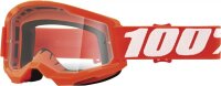 100% Goggle Strata 2 Orange - Clear Lens orange