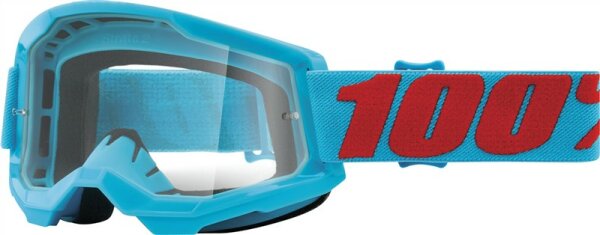 100% Goggle Strata 2 Summit - Clear Lens blau