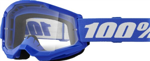 100% Goggle Strata 2 Blue - Clear Lens blau