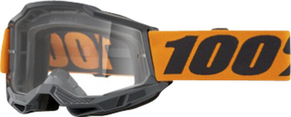 100% Goggle Strata 2 Neon Orange - Clear Lens orange