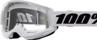 100% Goggle Strata 2 White - Clear Lens weiss