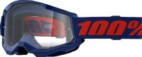 100% Goggle Strata 2 Navy - Clear Lens blau
