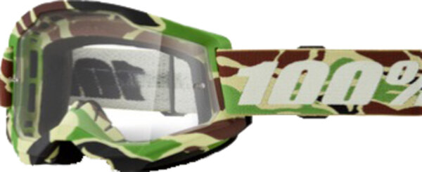 100% Goggle Strata 2 War Camo - Clear Lens camo