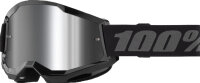 100% Goggle Strata 2 Black - Mirror Silver Lens schwarz