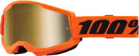 100% Goggle Strata 2 Neon Orange - Mirror Gold Lens orange