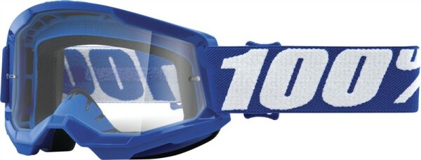 100% Goggle Strata 2 Junior Blue - Clear Lens blau