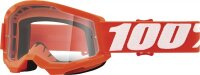 100% Goggle Strata 2 Junior Orange - Clear Lens orange