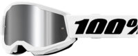 100% Goggle Strata 2 Junior White - Mirror Silver Lens weiss