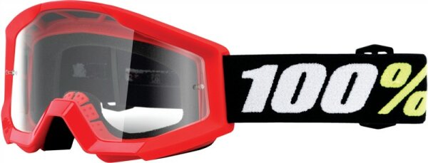 100% Goggle Strata Mini Red - Lens Clear rot