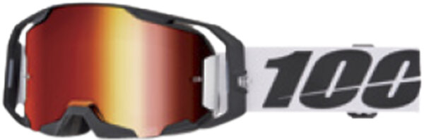 100% Goggle ARmatic Caldwell - Mirror Red Lens schwarz-weiss