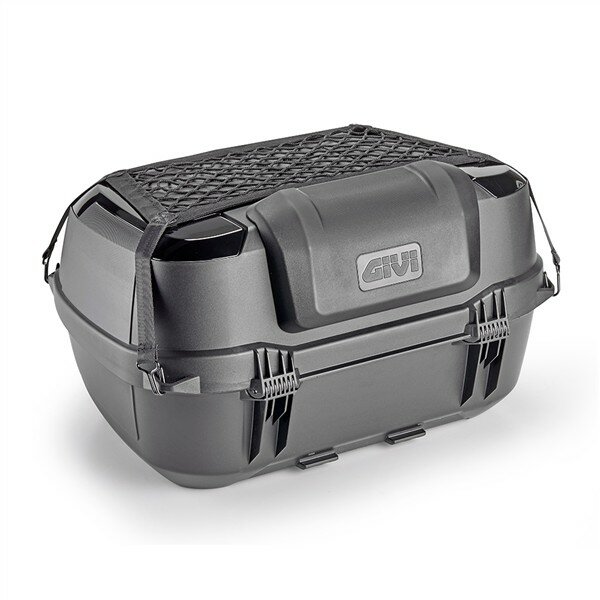 GIVI B45 - Monolock Topcase inkl. Platte, schwarz uni / 45 Liter Volumen / schwarze Einsätze