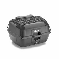 GIVI B45 - Monolock Topcase inkl. Platte, schwarz uni / 45 Liter Volumen / schwarze Einsätze