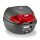 GIVI E300 - Monolock Topcase, 30 L., schwarz mit rotem Reflektor, mit Platte u. Universalkit