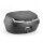 GIVI E455 Simply IV Monolock Topcase, mit Platte, 45 L., schwarz, mit transparenten Reflektoren