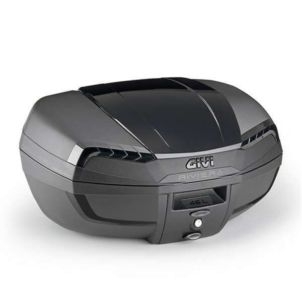 GIVI E46NB Riviera Monolock Topcase mit Platte, mit getönten Reflektoren und schwarzem Cover