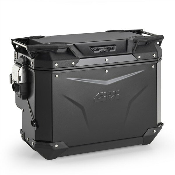 GIVI Alu-Seitenkoffer Trekker Outback EVO 40, schwarz, Seitlich versetzt, rechts, SMART SEC. LOCK