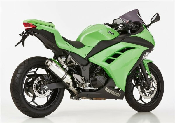 HURRIC Supersport Slip on Ersatzdämpfer (2-1) Super Short KAWASAKI Ninja 300 EX300A 2013-2016