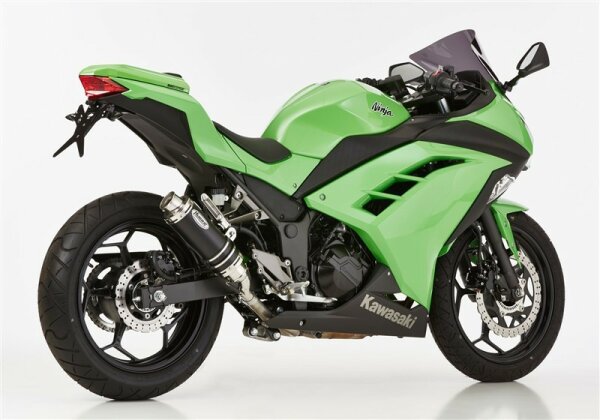 HURRIC Supersport Slip on Ersatzdämpfer (2-1) Super Short KAWASAKI Ninja 300 EX300A 2013-2016
