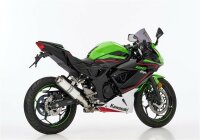 HURRIC Supersport Slip on Ersatzdämpfer (1-1) Super Short KAWASAKI Z125 BR125K 2019-2020