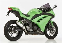 HURRIC Supersport Slip on Ersatzdämpfer (2-1) Super Short KAWASAKI Z300 ER300A 2015-2016
