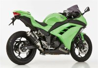 HURRIC Supersport Slip on Ersatzdämpfer (2-1) Super Short KAWASAKI Z300 ER300A 2015-2016