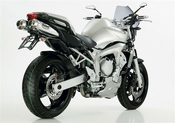 HURRIC Rac 1 Slip on Ersatzdämpfer (4-2)  YAMAHA FZ6 Fazer S2 RJ14 2007-2010