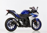 HURRIC Supersport Slip on Ersatzdämpfer (2-1) Super Short YAMAHA MT-03 RH07 2016-2016