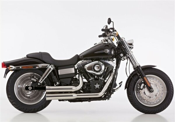 FALCON Double Groove Komplettanlage mit Kat Komplettanlage (2-2)  HARLEY DAVIDSON DYNA Fat Bob FXDF 2008-2012