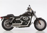 FALCON Double Groove Komplettanlage mit Kat Komplettanlage (2-2)  HARLEY DAVIDSON DYNA Low Rider FXDL 2006-2009
