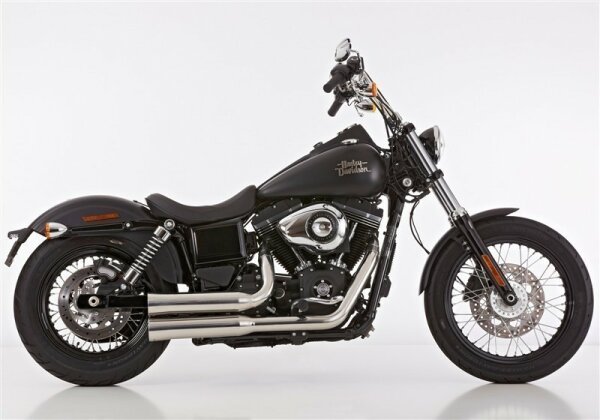 FALCON Double Groove Komplettanlage mit Kat Komplettanlage (2-2)  HARLEY DAVIDSON DYNA Super Glide Custom FXDC 2014-2016